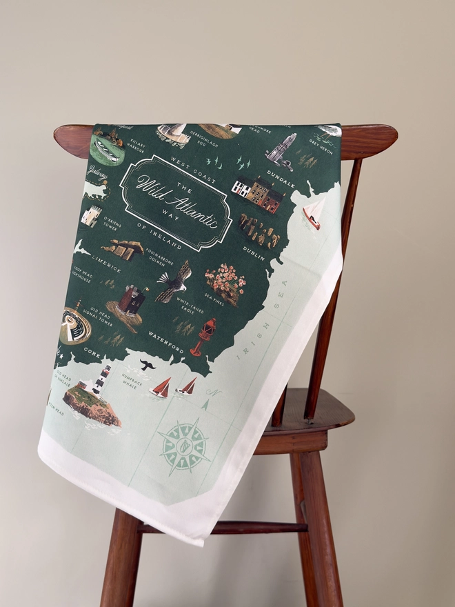 Wild Atlantic Way Tea Towel Close Up