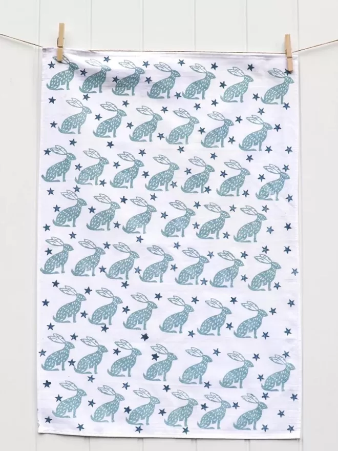Hare & Star Tea Towels Indian Block Printing Kit