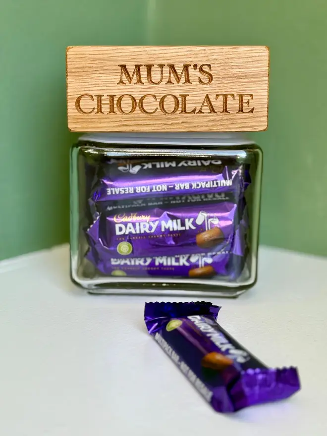 Mum's chocolate oak jar