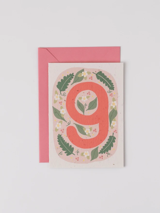 Plantable 9th Birthday Card