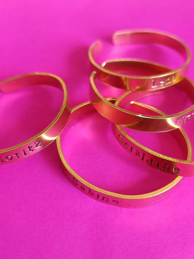 Personalised Napkin Ring Set