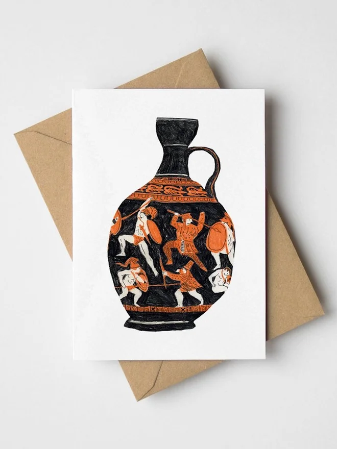Mini Etruscan Vase Greeting Card