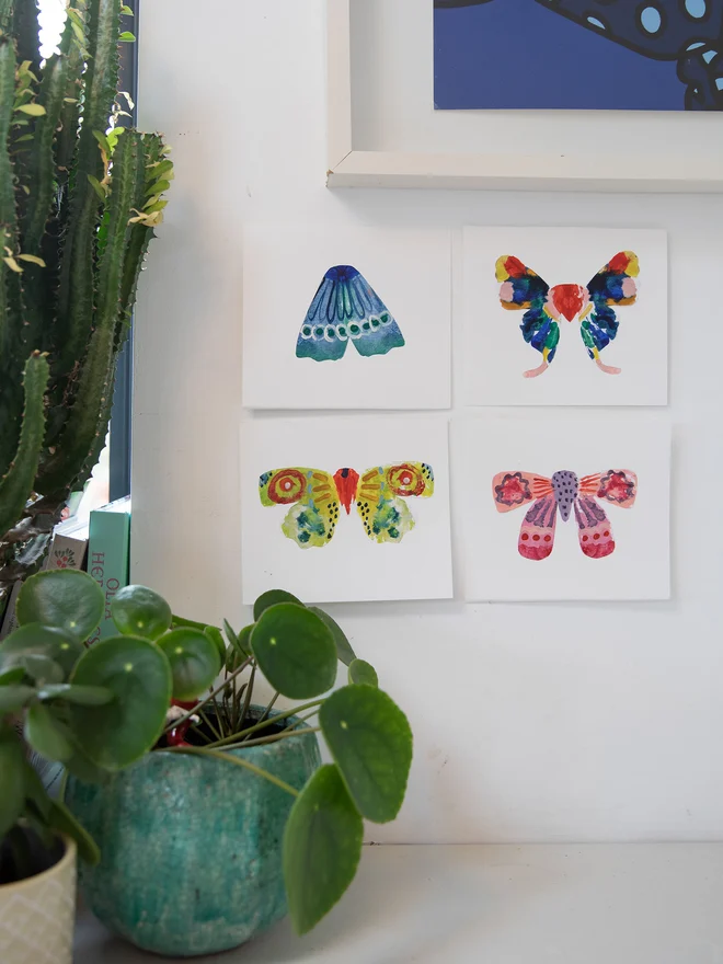 Butterflies painted by children