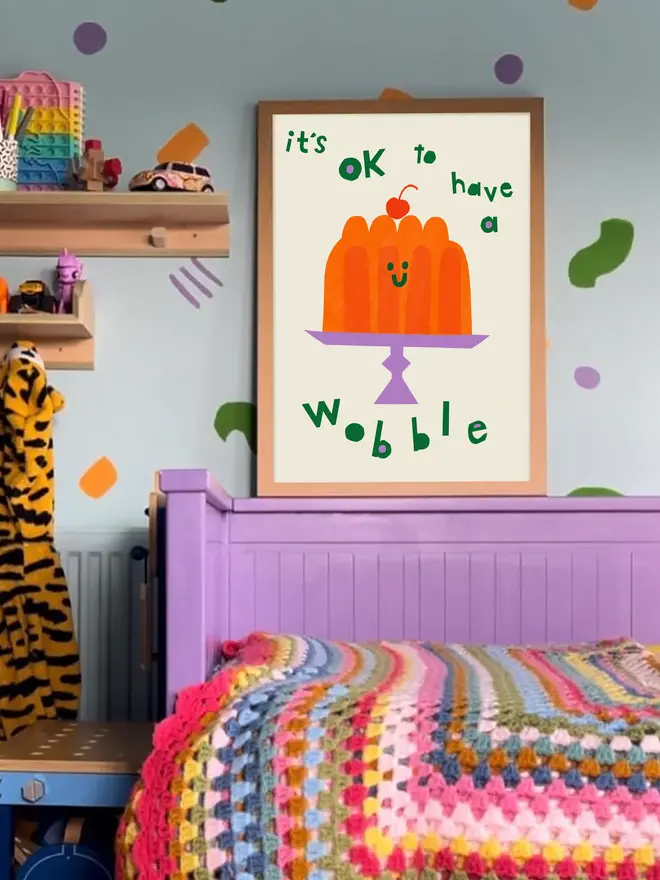 This wonderfully retro orange jelly is a reminder that it's all ok to go with the wobbles!