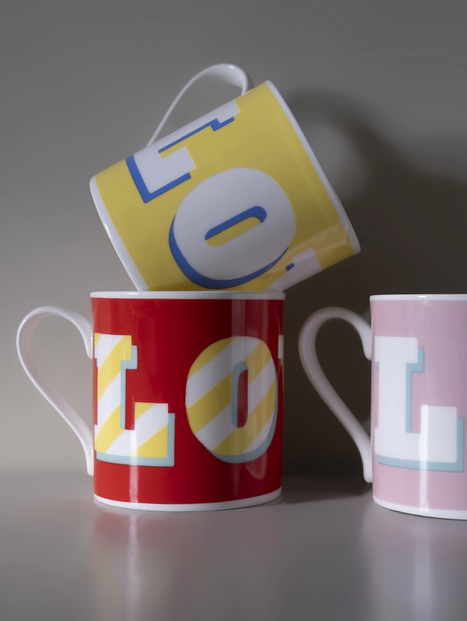 collection of Love mugs