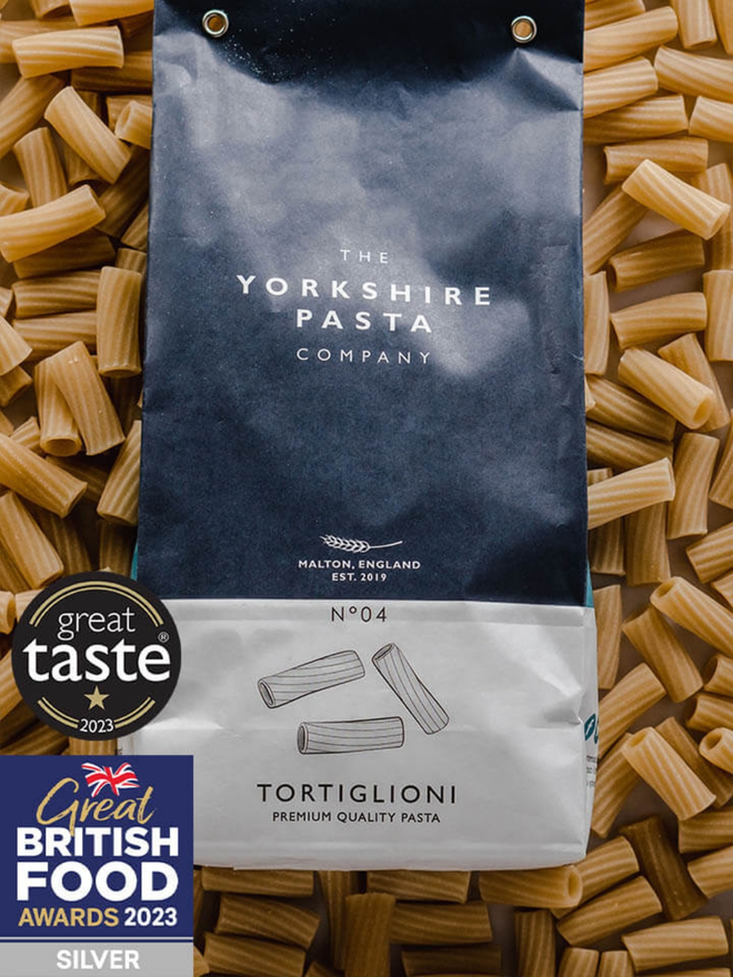 500g bag of British tortiglioni pasta