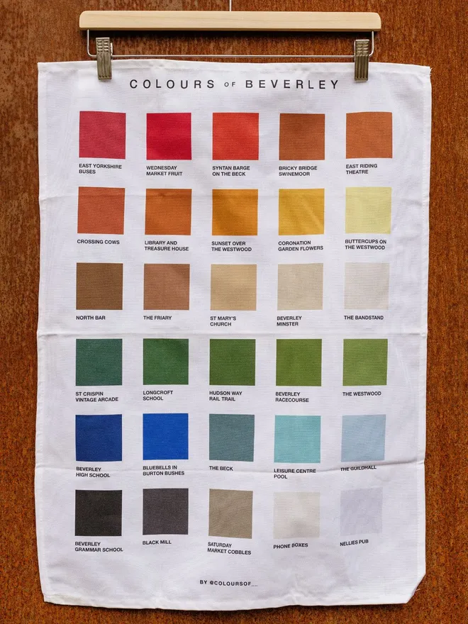 Colours Of Beverly Tea Towel