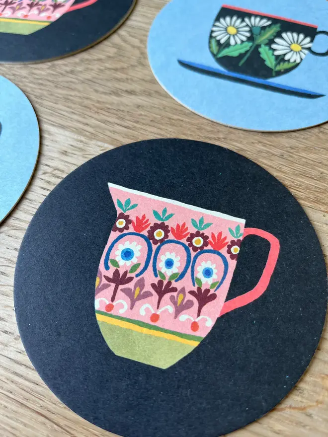 cup jug coaster set