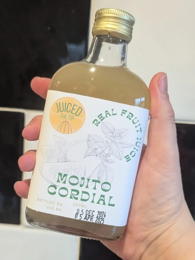 mojito cordial juice bottle