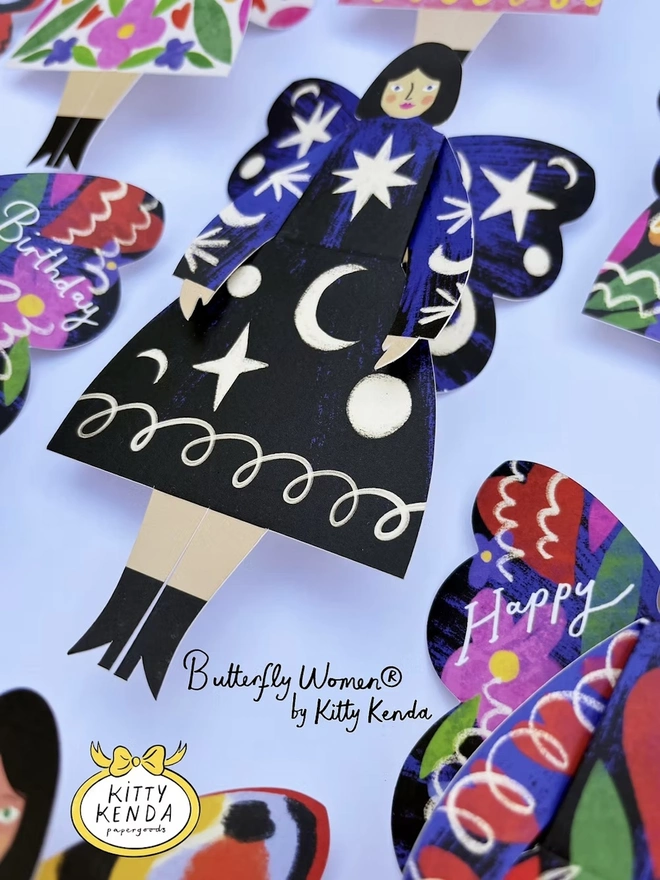 Butterfly Woman 3D Pop Out Card