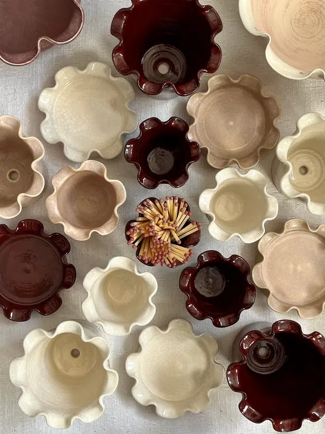 Frilly Plant Pot And Saucer