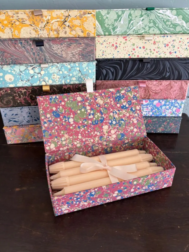 Candle Box. A box of candles.