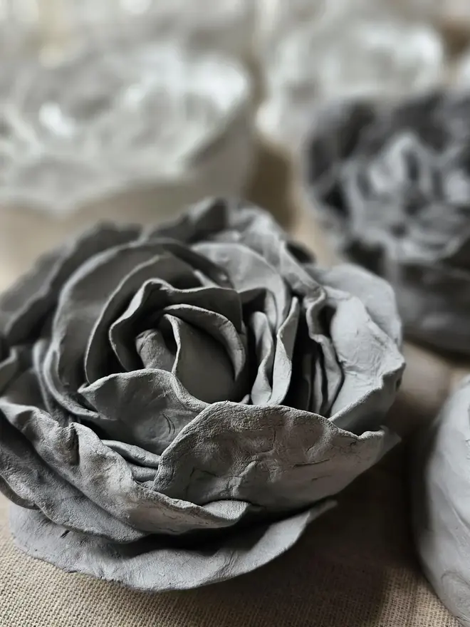 handmade clay peony flower peonies 3d flower wall sculpture gift for her anniversary Mother’s Day birthday Christmas 