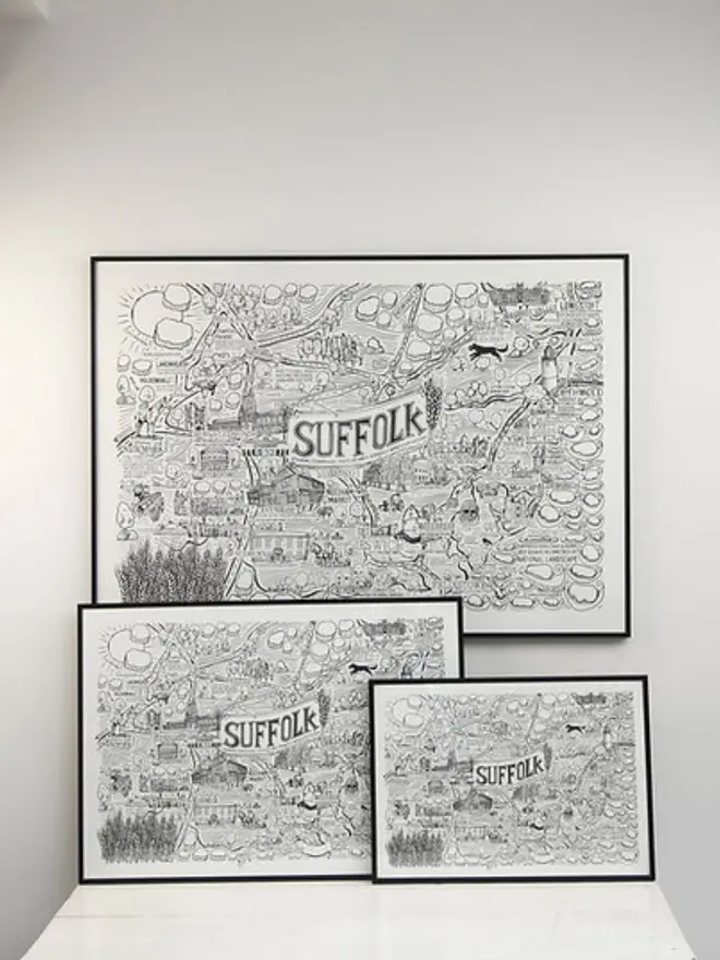 Suffolk Poster Wall Art All Sizes