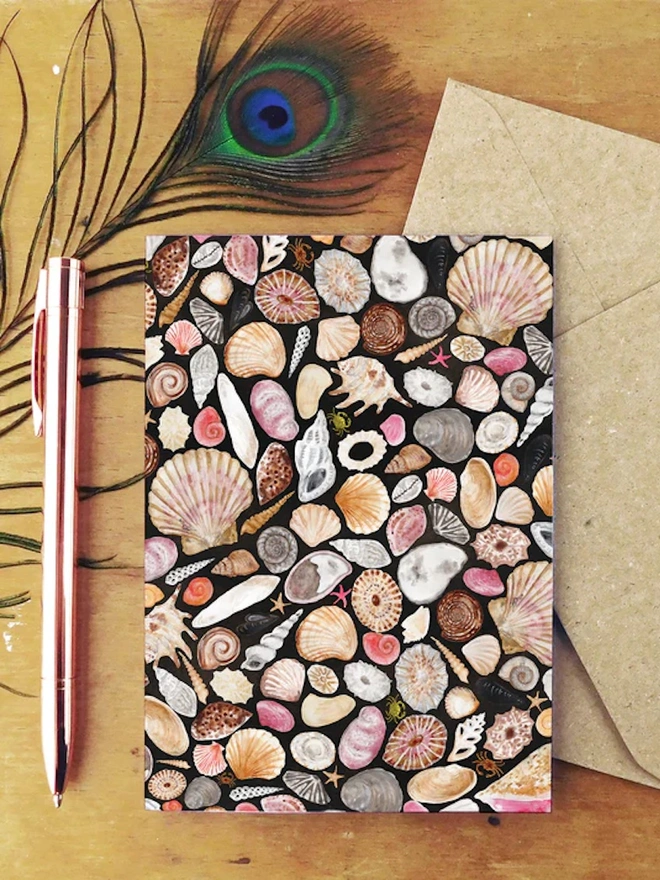 Mollusca Sea Shell Greetings Card
