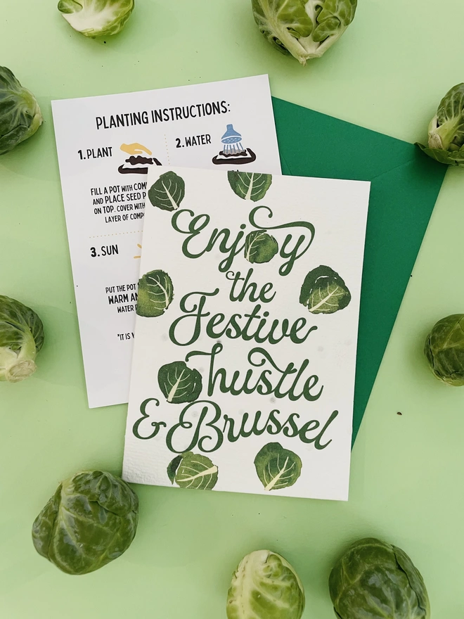 Hustle & Brussel Plantable Christmas Card