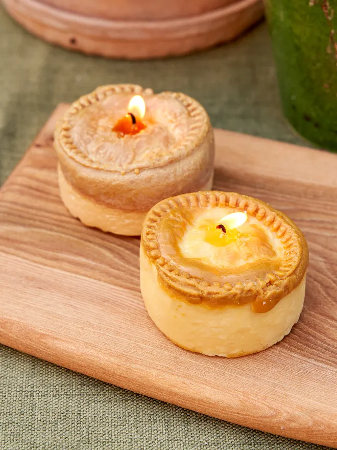 Pork pie candles