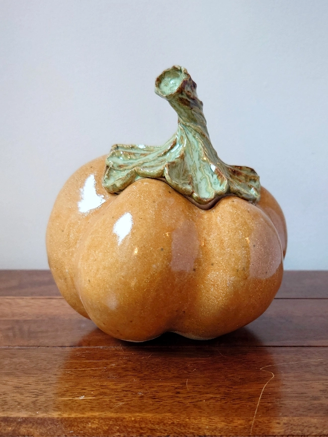 Pumpkin Jar Lidded Pot Halloween Decor