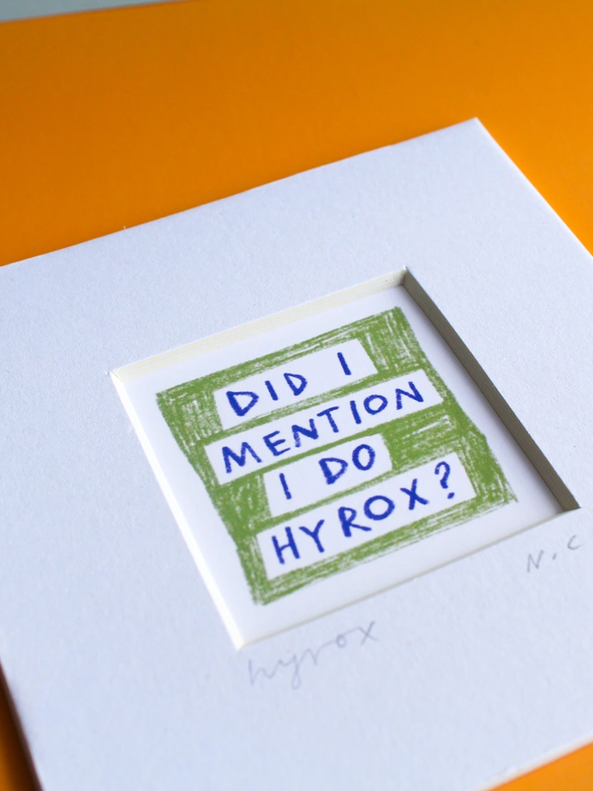 Did I mention I do Hyrox? Print