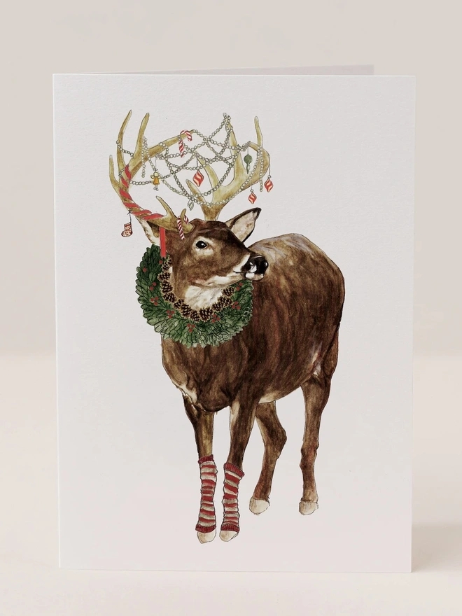 christmas reindeer card