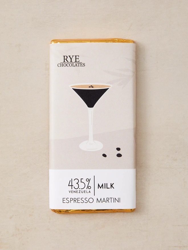 Espresso Martini Milk Chocolate Bar - 43.5% Venezuelan