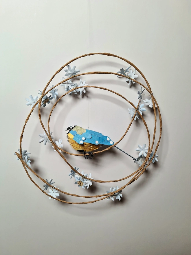 back view of the floral wreath