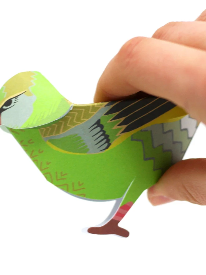 Card With 3D Greenfinch Ornament
