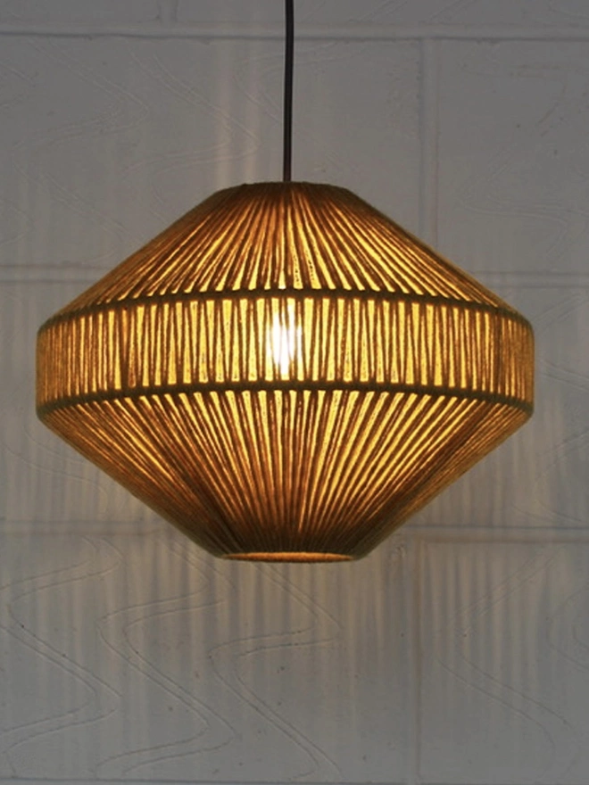 Small Capsule Pendant Lampshade Gold