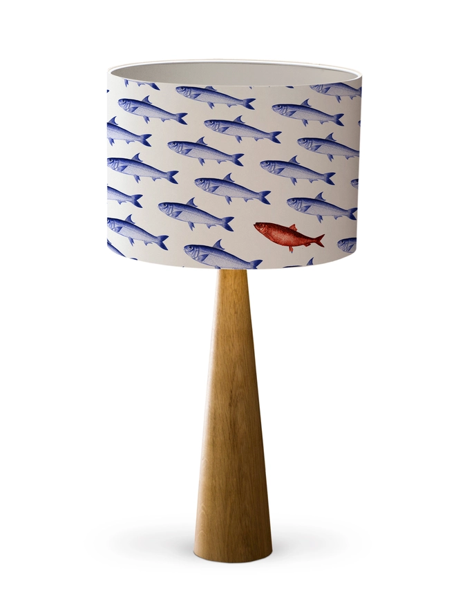 Red Herring and sardine  lampshade by Mountain & Molehill