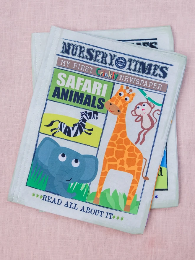 Safari Animals Rhymes Crinkly Newspaper