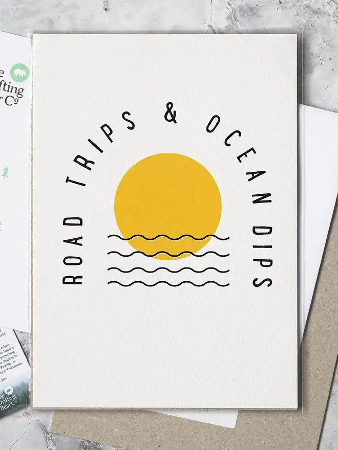 'Road Trips & Ocean Dips' Graphic Print