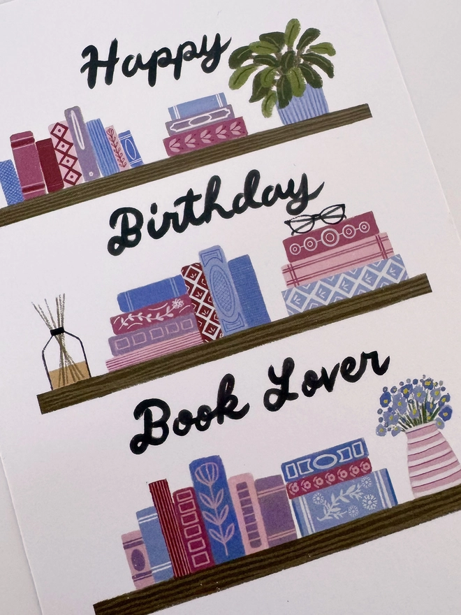 Happy Birthday Book Lover close up
