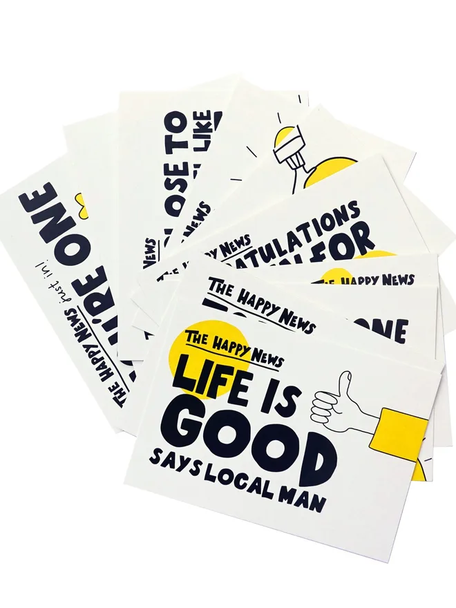 Happy News Postcards (Pack Of 10)