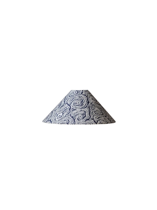 Oysters Monochrome Tapered Cone Lampshade (Medium)