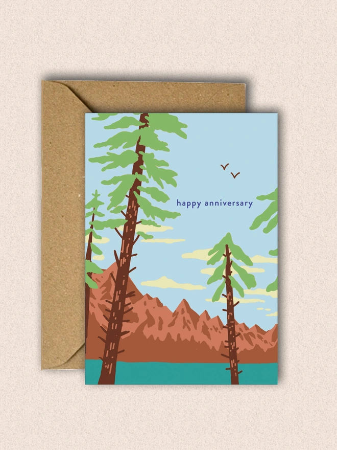Happy anniversary nature card
