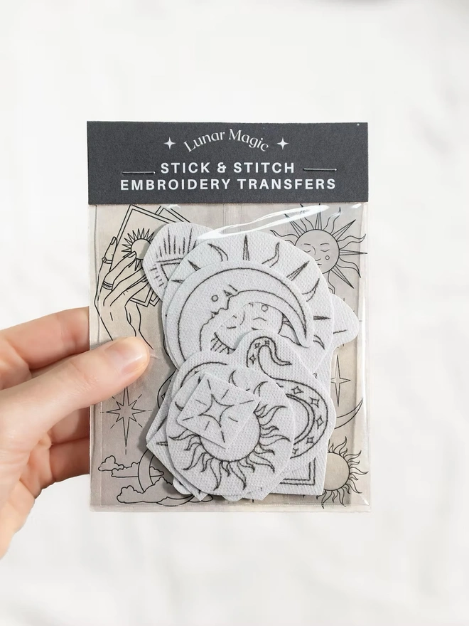 Lunar Magic Stick & Stitch Soluble Embroidery Transfer Set
