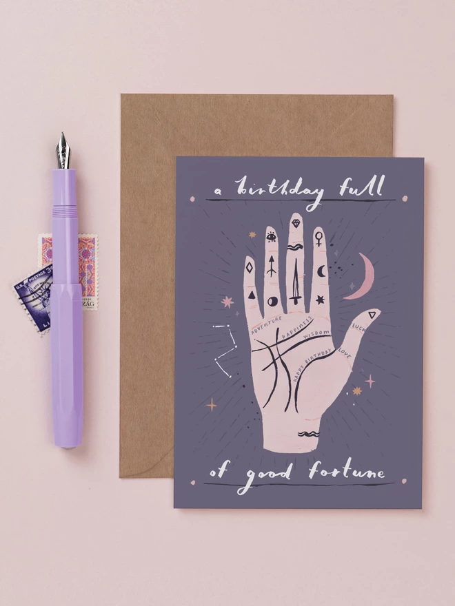 Palmistry Birthday Card