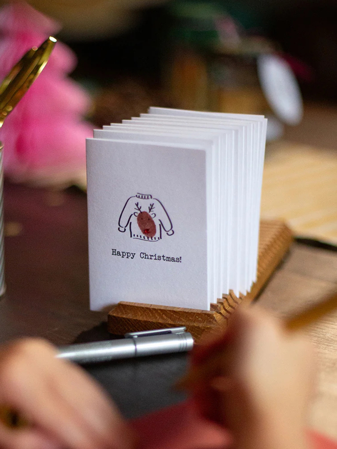 festive fingerprints merrymakers christmas card kit