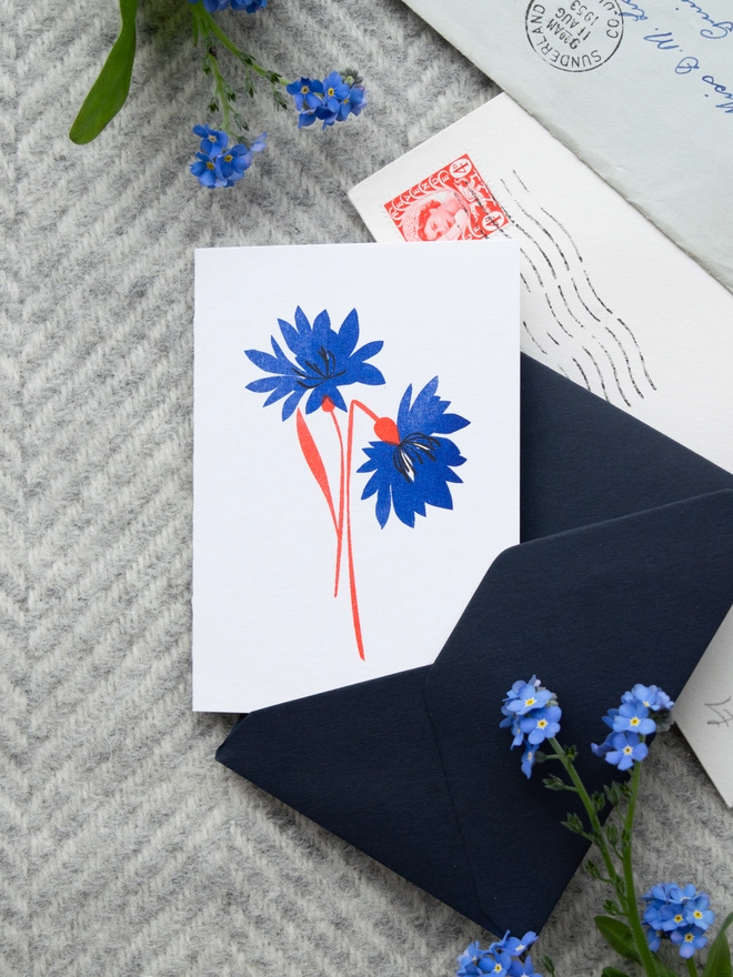 Cornflower Mini Card