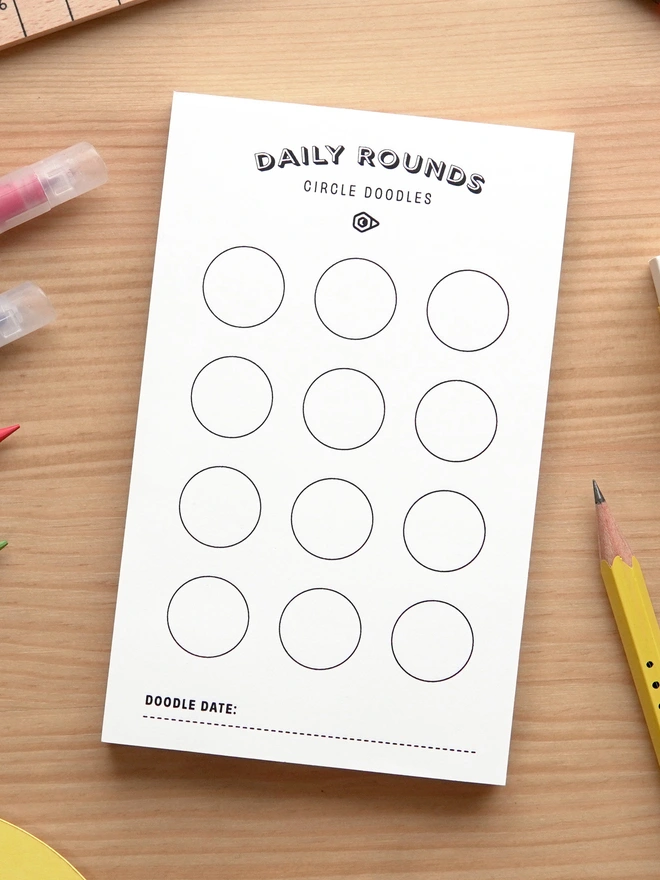 Odd Goose Daily Rounds creative notepad for drawing top down angle