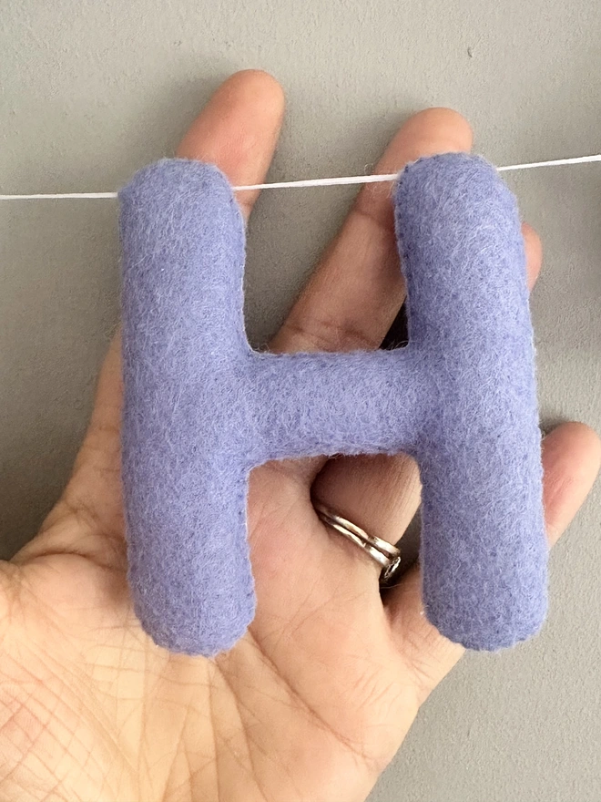 Felt letter for kids name garland