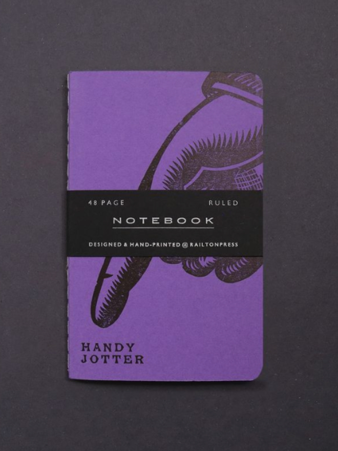 Handy Jotter. A notebook in purple