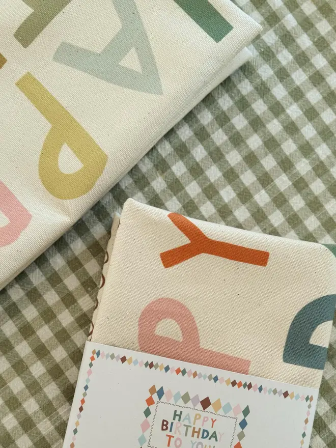 Heirloom Fabric Birthday Banner. 