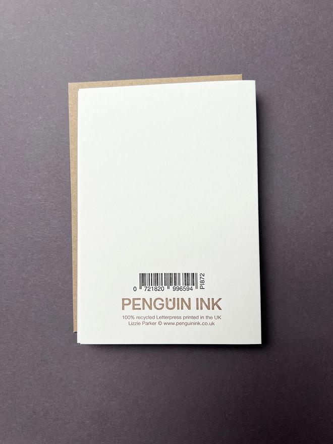 The back of the Easter Bunny card.