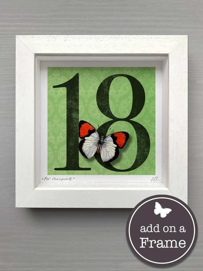 Number option for green butterflygram