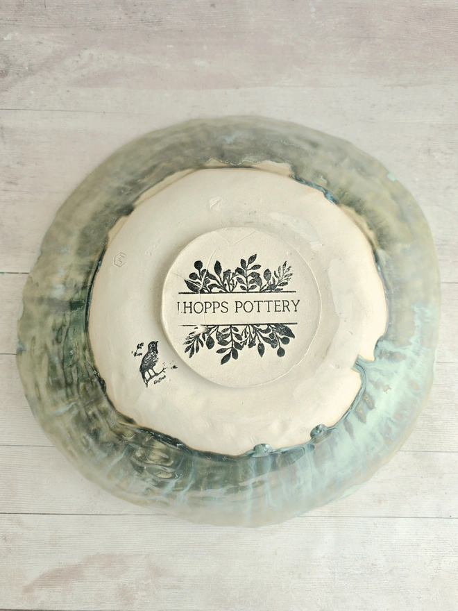 ceramic bird bath base, jenny hopps pottery