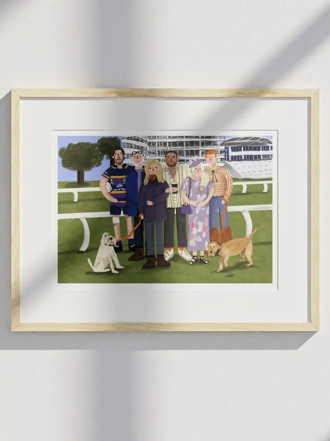 custom illustrated family portrait