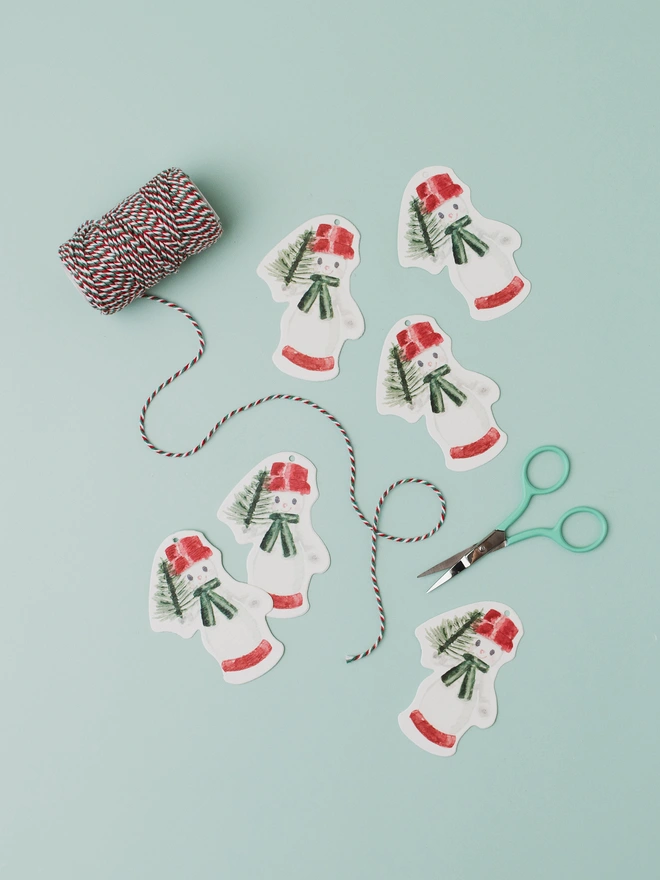 Snow Man Gift Tag 