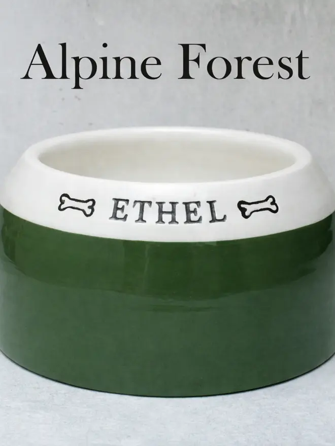 Cocker spaniel Ear Free Bowl in Alpine Forest