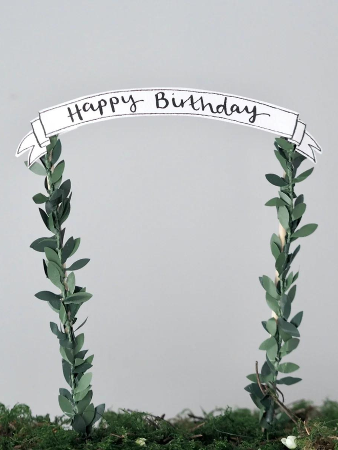 Greenery Cake Topper